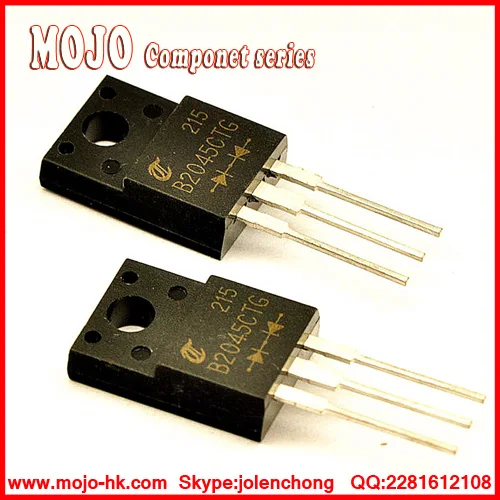 Free Shipping! Schottky Diode MBRF2045CTG 20A/45V TO-220F 3 Pin (10PCS/Lot) | Инструменты