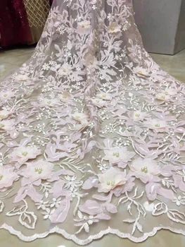 Hot sell 2018 pink beads applique African Swiss lace French mesh tulle wedding dress 3 d embroidered Africa lace wedding party
Hot sell 2018 pink beads applique African Swiss lace French mesh tulle wedding dress 3 d embroidered Africa lace wedding party
