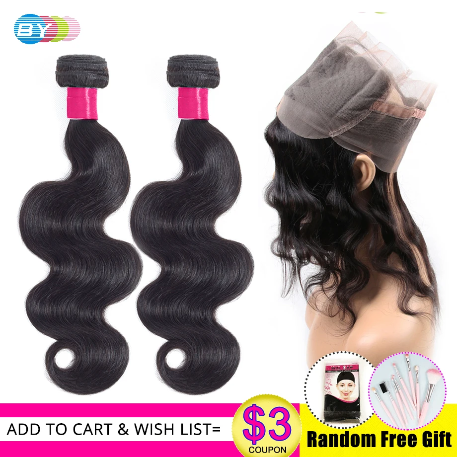 BY Body Wave Bundles With 360 Lace Frontal Closure Brazilian 360 Lace Frontal With Bundles 3Pcs Remy Hair Extensi
BY Body Wave Bundles With 360 Lace Frontal Closure Brazilian 360 Lace Frontal With Bundles 3Pcs Remy Hair Extensi