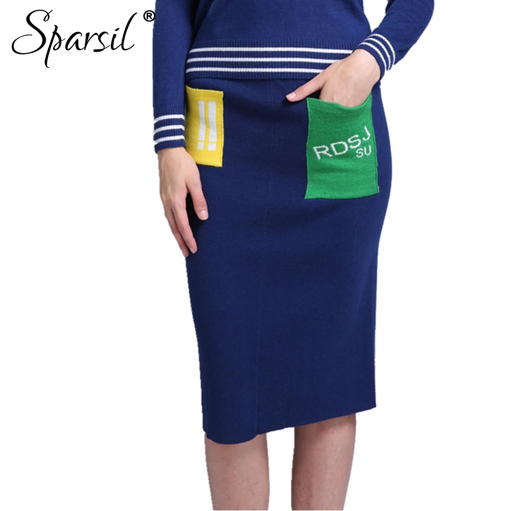 Sparsil Women Spring&Autumn Slim Style Cashmere Blend Pencil Skirt Fashion Sexy Knee-Length Knitted Skirts All-Match Skirts
Sparsil Women Spring&Autumn Slim Style Cashmere Blend Pencil Skirt Fashion Sexy Knee-Length Knitted Skirts All-Match Skirts