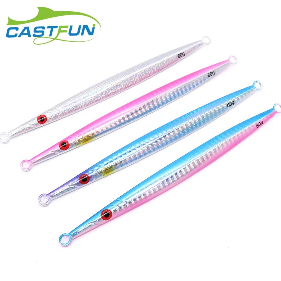 CASTFUN Vertical Jigging 60g 80g 90g 4pcs/lot Metal Jig Lures Speed Jigging Sea Fishing Lures
CASTFUN Vertical Jigging 60g 80g 90g 4pcs/lot Metal Jig Lures Speed Jigging Sea Fishing Lures