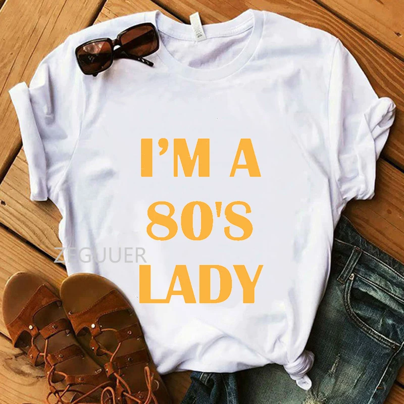 Vogue Women T-Shirt I'm A 80s Lady Funny Yellow Letter T-shirt 100% Cotton White Casual Tees Lady Soft 80s Aesthetic Tops
Vogue Women T-Shirt I'm A 80s Lady Funny Yellow Letter T-shirt 100% Cotton White Casual Tees Lady Soft 80s Aesthetic Tops