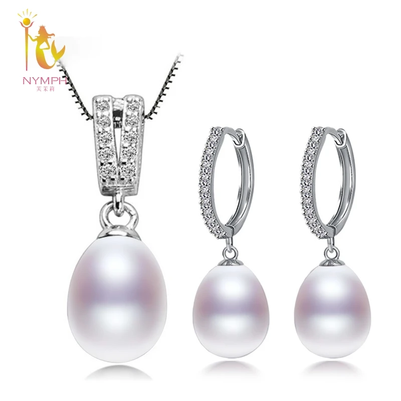 NYMPH Pearl Jewelry Set Natural Freshwater Pearl Necklace Pendant Earrings Wedding Party For Women Gift T229
NYMPH Pearl Jewelry Set Natural Freshwater Pearl Necklace Pendant Earrings Wedding Party For Women Gift T229