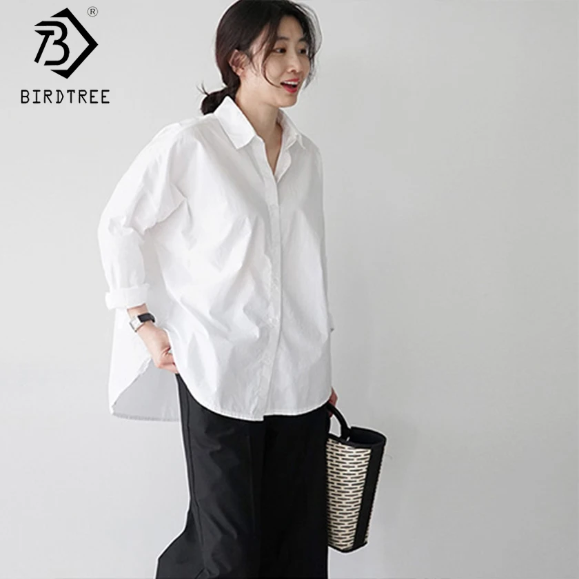 Korean Style White Women Shirt Solid Turn-down Collar Casual Loose Office Lady Tops Long Sleeve Fashion Femina Blusa T91026R
Korean Style White Women Shirt Solid Turn-down Collar Casual Loose Office Lady Tops Long Sleeve Fashion Femina Blusa T91026R