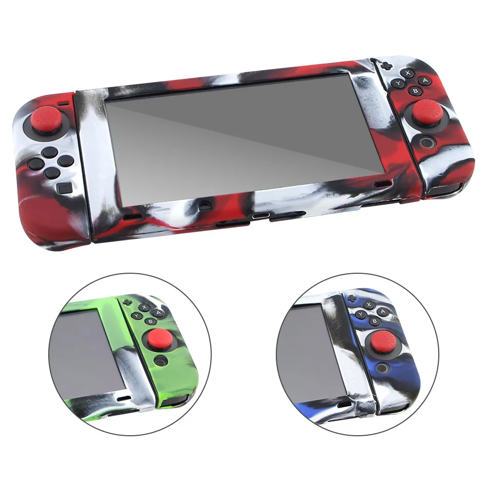 Complete Protective Anti-Slip Soft Camo Silicone Skin Case for NS Nintend Switch Console and Gamepad Controller
Complete Protective Anti-Slip Soft Camo Silicone Skin Case for NS Nintend Switch Console and Gamepad Controller