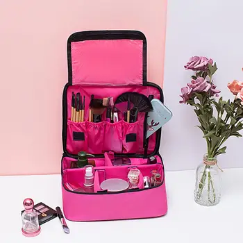 Women Professional Large Makeup Bag Cosmetic Case Multifunction Storage Waterproof Portable Travel Make Up Handle Organizer 
Women Professional Large Makeup Bag Cosmetic Case Multifunction Storage Waterproof Portable Travel Make Up Handle Organizer