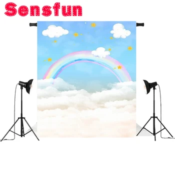 photography background blue sky white cloud rainbow newborn baby birthday theme backdrop professional photo studio 5x7ft
photography background blue sky white cloud rainbow newborn baby birthday theme backdrop professional photo studio 5x7ft
