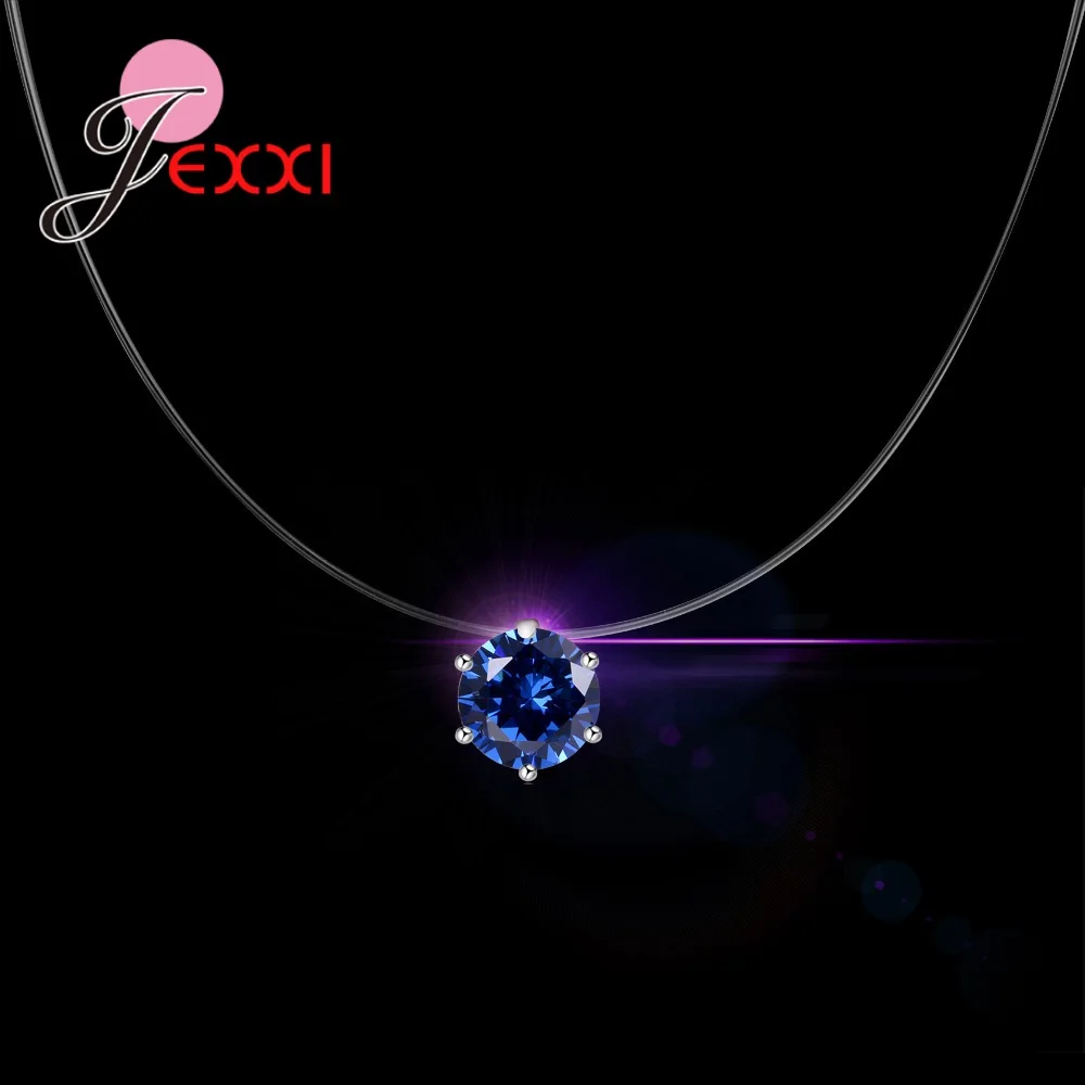 Hot Simple Women Pendant Necklace 925 Sterling Silver Jewelry For Girls With Fishing Line CZ Crystal Stone Accessories
Hot Simple Women Pendant Necklace 925 Sterling Silver Jewelry For Girls With Fishing Line CZ Crystal Stone Accessories