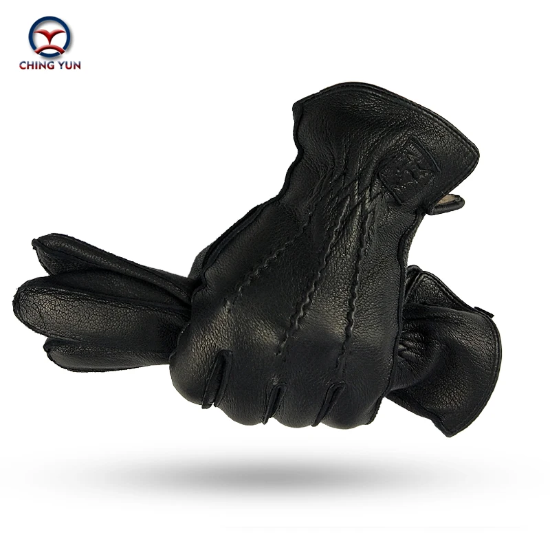 CHING YUN Winter Man Deer Skin Leather Gloves Buckskin Male Warm Soft Men's Black Wave pattern Mittens 70% Wool Lining-WZ01
CHING YUN Winter Man Deer Skin Leather Gloves Buckskin Male Warm Soft Men's Black Wave pattern Mittens 70% Wool Lining-WZ01