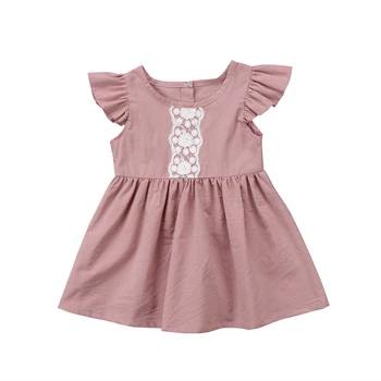 2018 new summer sweet kid dress Newborn Toddler Kids Baby Girls Cotton Lace Short ruffles Sleeve cute kid solid Dresses 0-24M
2018 new summer sweet kid dress Newborn Toddler Kids Baby Girls Cotton Lace Short ruffles Sleeve cute kid solid Dresses 0-24M
