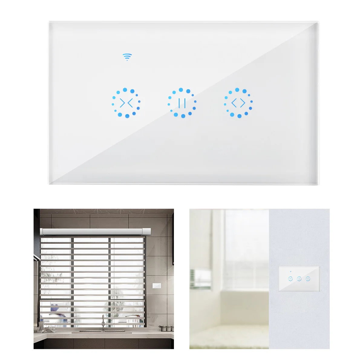 EWeLink App EU/UK Wifi Smart Touch Curtain Switch Voice Control By Alexa And Google Phone Control For Electric Curtain Motor
EWeLink App EU/UK Wifi Smart Touch Curtain Switch Voice Control By Alexa And Google Phone Control For Electric Curtain Motor