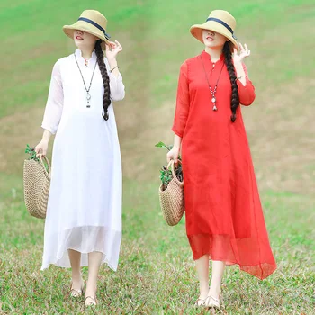 Spring and Summer New Dress Retro-Ancient Chinese National Women's Dress Modified Traditional Cheongsam Long Dress XR13
Spring and Summer New Dress Retro-Ancient Chinese National Women's Dress Modified Traditional Cheongsam Long Dress XR13