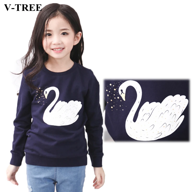 V-TREE Girls T-shirts Spring Gold Stars Swan Long Sleeve T Shirts For Kids Girl Sequin Tops Autumn Cartoon Children Sweatshirt
V-TREE Girls T-shirts Spring Gold Stars Swan Long Sleeve T Shirts For Kids Girl Sequin Tops Autumn Cartoon Children Sweatshirt