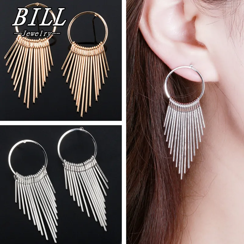 ES147 Long Tassel Dangle Earrings For Women Drop Brincos Bijoux boucle d'oreille Fashion Jewelry Geometric Circle Earring 2018
ES147 Long Tassel Dangle Earrings For Women Drop Brincos Bijoux boucle d'oreille Fashion Jewelry Geometric Circle Earring 2018