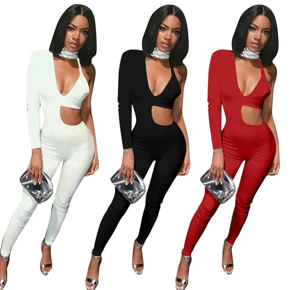 black white red sexy romper women jumpsuit one shoulder hollow bodycon jumpsuit solid slim body femme playsuit NY6013
black white red sexy romper women jumpsuit one shoulder hollow bodycon jumpsuit solid slim body femme playsuit NY6013