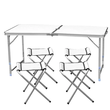 Portable Ultralight Height Adjustable Aluminum Table Folding Outdoor Table Stool Set for Dining Picnic Camping Set with 4 Chairs
Portable Ultralight Height Adjustable Aluminum Table Folding Outdoor Table Stool Set for Dining Picnic Camping Set with 4 Chairs