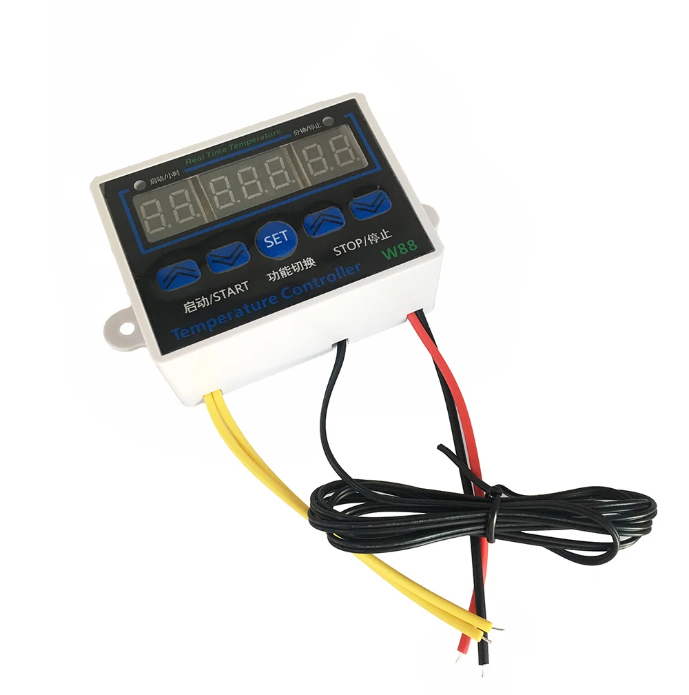 W88 12V 220V Digital Thermostat 10A Temperature Controller Temperature Control Switch -19~99 with waterproof NTC sensor
W88 12V 220V Digital Thermostat 10A Temperature Controller Temperature Control Switch -19~99 with waterproof NTC sensor