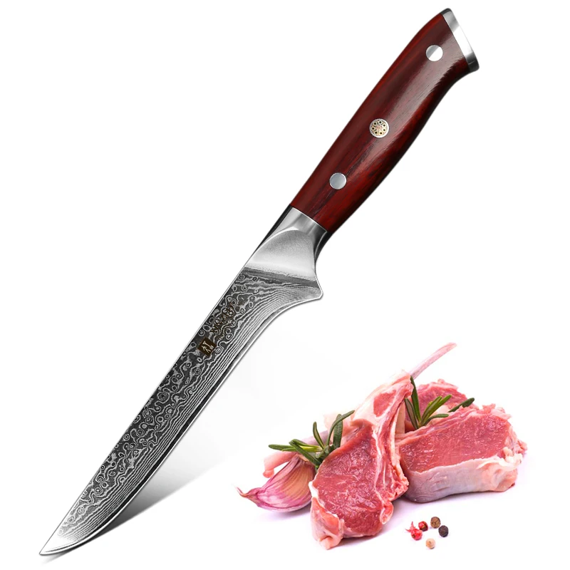 XINZUO 6'' inch Eviscerate Knife Japan style Damascus Steel Kitchen Knife Rosewood Handle High Quality Boning Fillet Fish Knives
XINZUO 6'' inch Eviscerate Knife Japan style Damascus Steel Kitchen Knife Rosewood Handle High Quality Boning Fillet Fish Knives