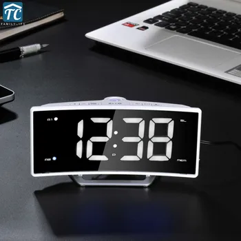 Projector Alarm Clock Digital Electronic Table FM Large LED Mirror USB Charging Luminous Double Ring Arc Radio Watch Desktop
Projector Alarm Clock Digital Electronic Table FM Large LED Mirror USB Charging Luminous Double Ring Arc Radio Watch Desktop