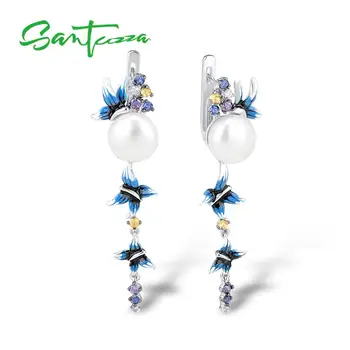 SANTUZZA Silver Earrings For Women 925 Sterling Silver Butterfly Pearl Earrings Long Silver 925 Cubic Zirconia Fashion Jewelry
SANTUZZA Silver Earrings For Women 925 Sterling Silver Butterfly Pearl Earrings Long Silver 925 Cubic Zirconia Fashion Jewelry