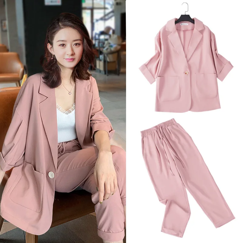 Women's suit new style fashion temperament commuter small suit harem pants suit women's casual two-piece suit
Women's suit new style fashion temperament commuter small suit harem pants suit women's casual two-piece suit