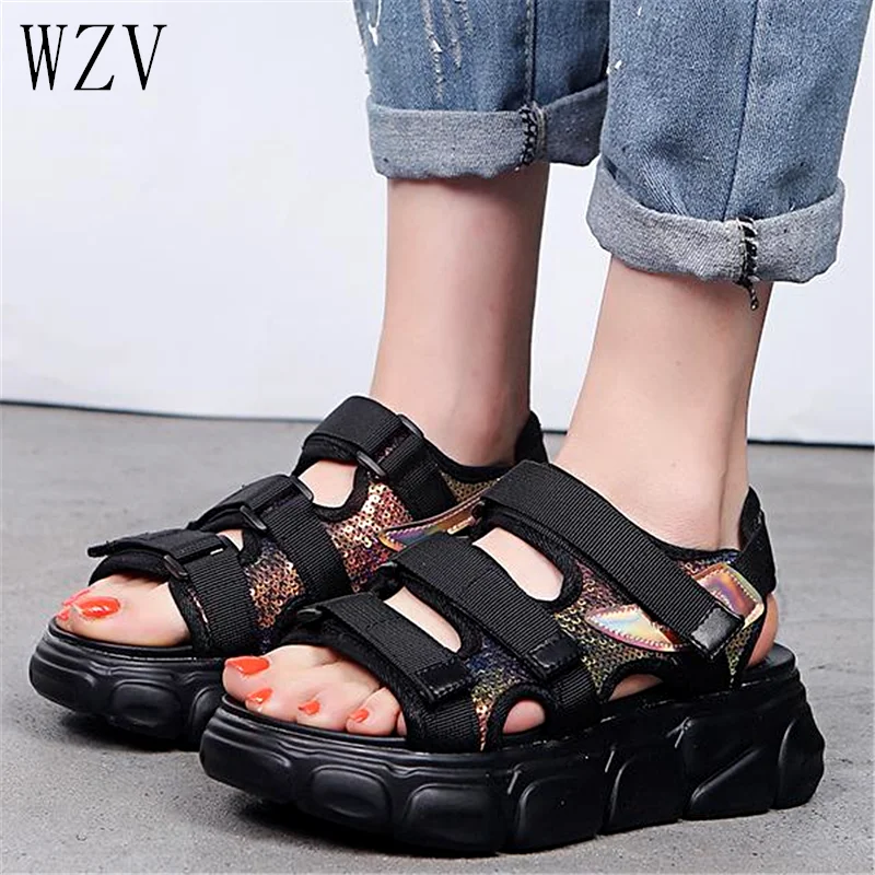 Summer Sequin Casual Flats Women Sandals Comfortable Shoes Woman Breathable Non-slip Ladies Platform Sandals Women Shoes E965
Summer Sequin Casual Flats Women Sandals Comfortable Shoes Woman Breathable Non-slip Ladies Platform Sandals Women Shoes E965