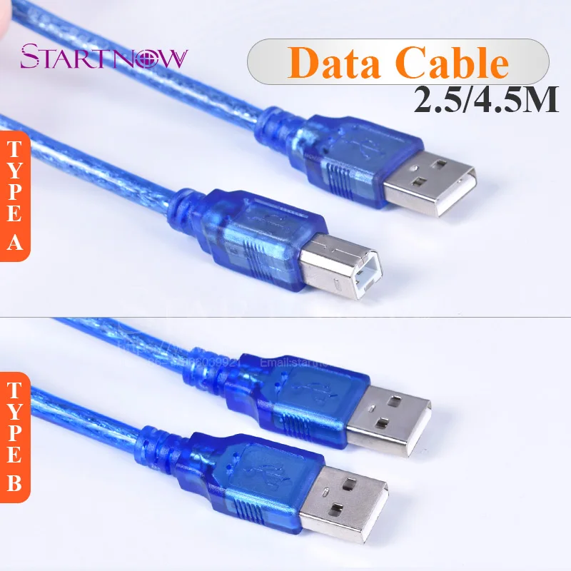 2.5M 4.5M USB 2.0 Male to B Male ( AM to BM ) Adapter Converter Data Cable Blue transparent thick
2.5M 4.5M USB 2.0 Male to B Male ( AM to BM ) Adapter Converter Data Cable Blue transparent thick