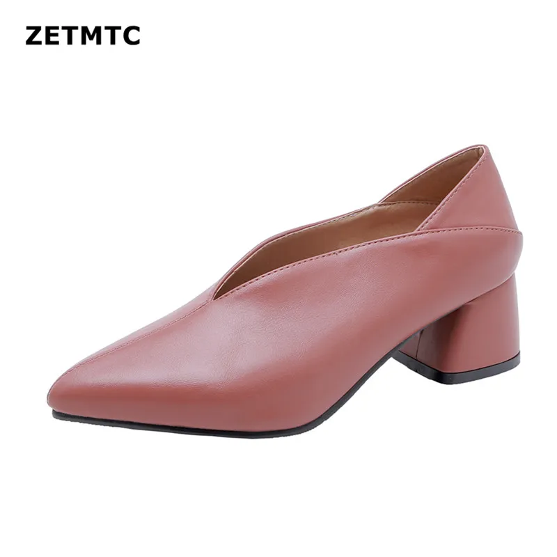 ZETMTC 2019 Women Pumps Fashion Mules Women Shoes Square High Heel Pointed Toe Pu Leather Casual Classic Ladies Pumps Size 31-48
ZETMTC 2019 Women Pumps Fashion Mules Women Shoes Square High Heel Pointed Toe Pu Leather Casual Classic Ladies Pumps Size 31-48