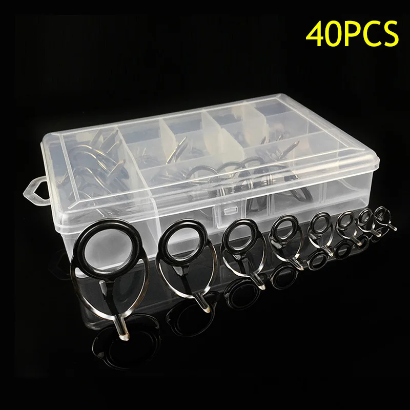40 Pcs Fishing Rod Guide Tips Set Repair Kit DIY Eye Rings Multi Sizes Steel Frames With Box ASD88
40 Pcs Fishing Rod Guide Tips Set Repair Kit DIY Eye Rings Multi Sizes Steel Frames With Box ASD88