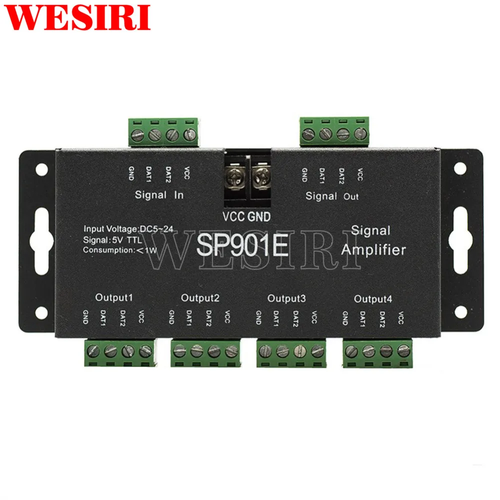 SP901E SPI TTL LED Signal Amplifier For WS2811 SK6812 APA102 DMX512 LED Strip Module
SP901E SPI TTL LED Signal Amplifier For WS2811 SK6812 APA102 DMX512 LED Strip Module