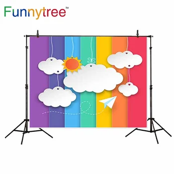 Funnytree backdrops for photography studio rainbow sky cloud sun paper plane kids professional background photobooth photocall
Funnytree backdrops for photography studio rainbow sky cloud sun paper plane kids professional background photobooth photocall