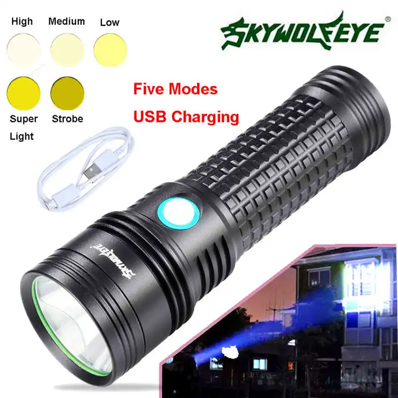 Outdoor SST20 L2 5 Modes LED Flashlight Torch Super Bright led flashlight rechargeable powerful torch flashlight usb #4S3
Outdoor SST20 L2 5 Modes LED Flashlight Torch Super Bright led flashlight rechargeable powerful torch flashlight usb #4S3
