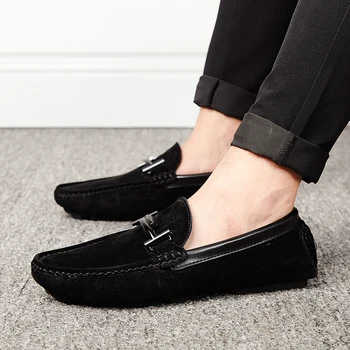 Suede Shoes Mens Casual Shoes Men Loafers Slip On Shoes Man Moccasin Solid PigSkin Gommino Driving Black Soft Men Shoes 2019
Suede Shoes Mens Casual Shoes Men Loafers Slip On Shoes Man Moccasin Solid PigSkin Gommino Driving Black Soft Men Shoes 2019
