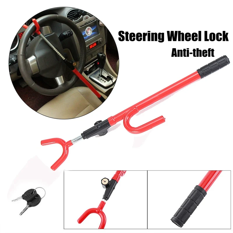 NEW Stainless Steel Steering Wheel Lock The Club Car Anti Theft Truck SUV Auto Van Universal RED Anti Theft Security System
NEW Stainless Steel Steering Wheel Lock The Club Car Anti Theft Truck SUV Auto Van Universal RED Anti Theft Security System