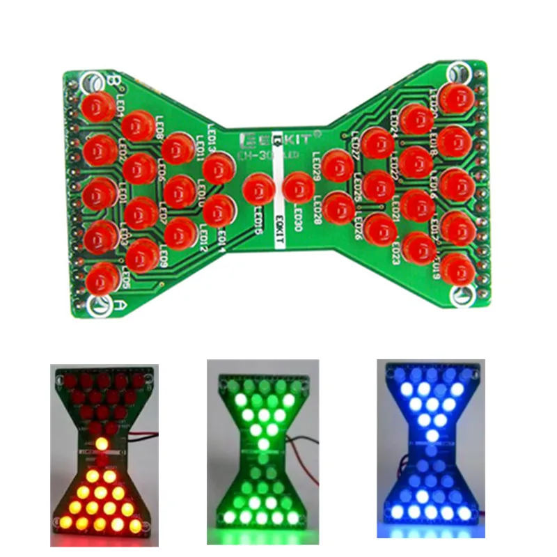 Details about  / DC 5V Blue LED Electronic Hourglass DIY Board PCB Layer Double Kits Funny