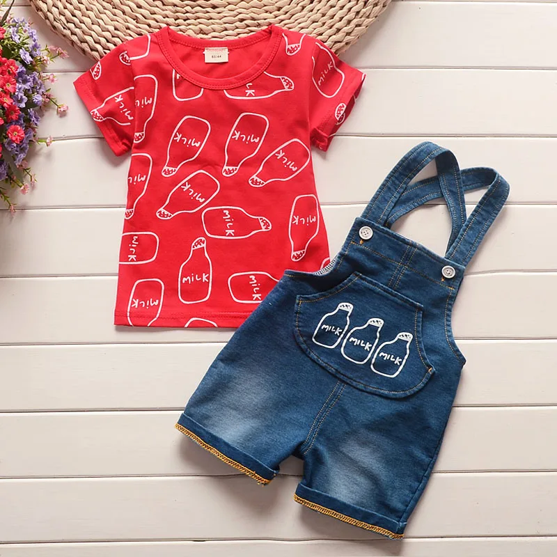 Baby boys sumemr clothing sets casual cartoon T-shirt+jeans overalls 2PCS kids clothes suit infant high quality sport outfits
Baby boys sumemr clothing sets casual cartoon T-shirt+jeans overalls 2PCS kids clothes suit infant high quality sport outfits