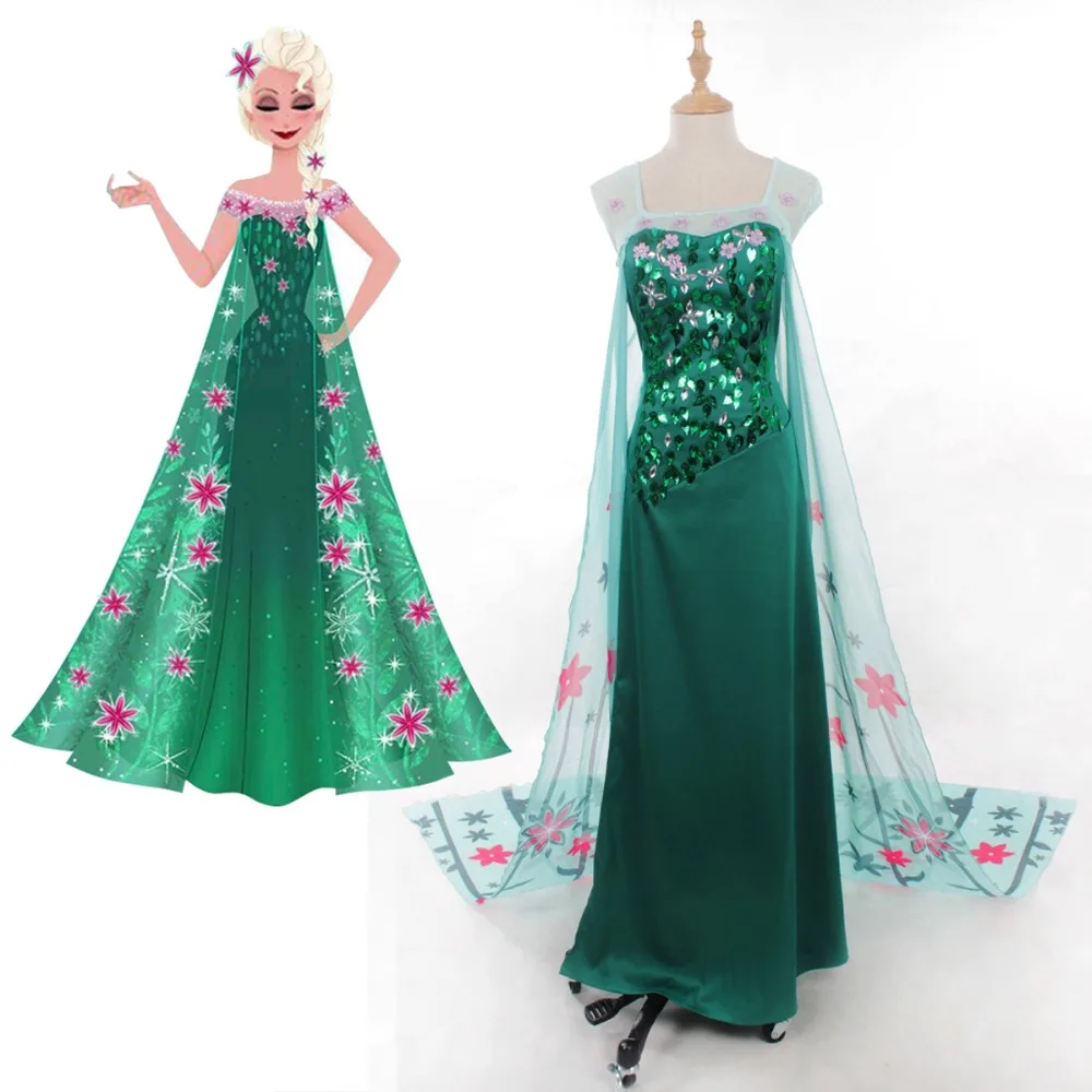 Aliexpress Buy Fever Elsa Snow Queen Princess Cosplay Costume