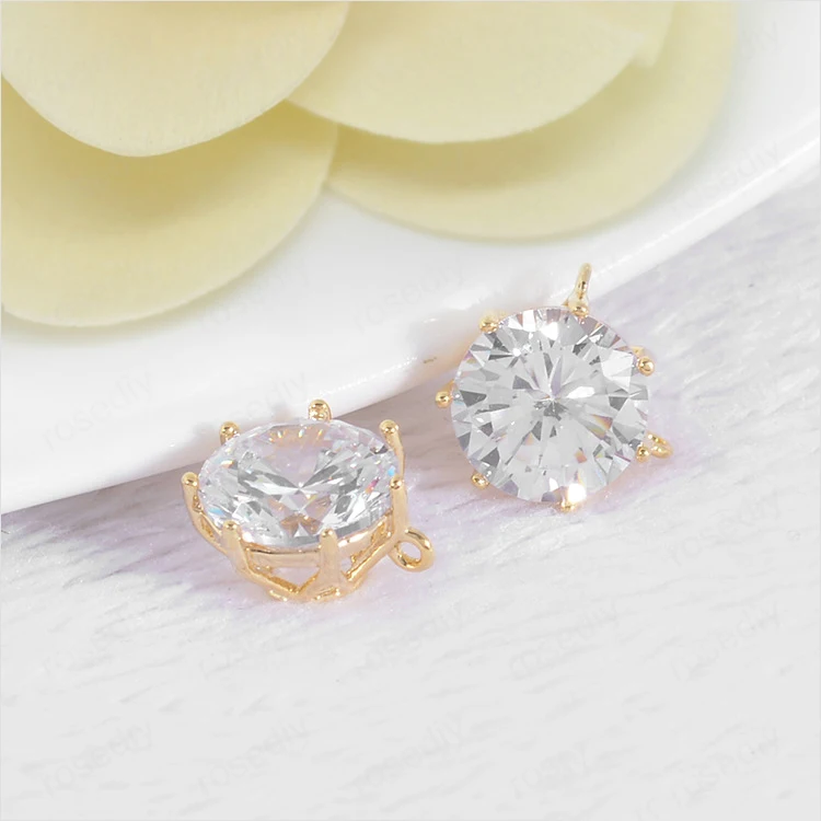 6PCS 8MM 24K Champagne Gold Color Plated Brass Round Zircon Charms Pendants High Quality Diy Jewelry Accessories
6PCS 8MM 24K Champagne Gold Color Plated Brass Round Zircon Charms Pendants High Quality Diy Jewelry Accessories