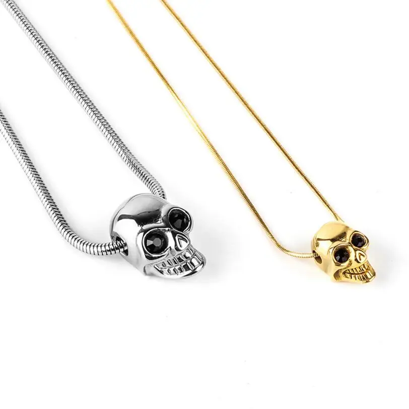 Halloween Jewelry Skull Necklace Stainless Steel Gothic Biker Skeleton Pendant & Chain For Men/Women Punk Gift Gold/Silver Color
Halloween Jewelry Skull Necklace Stainless Steel Gothic Biker Skeleton Pendant & Chain For Men/Women Punk Gift Gold/Silver Color