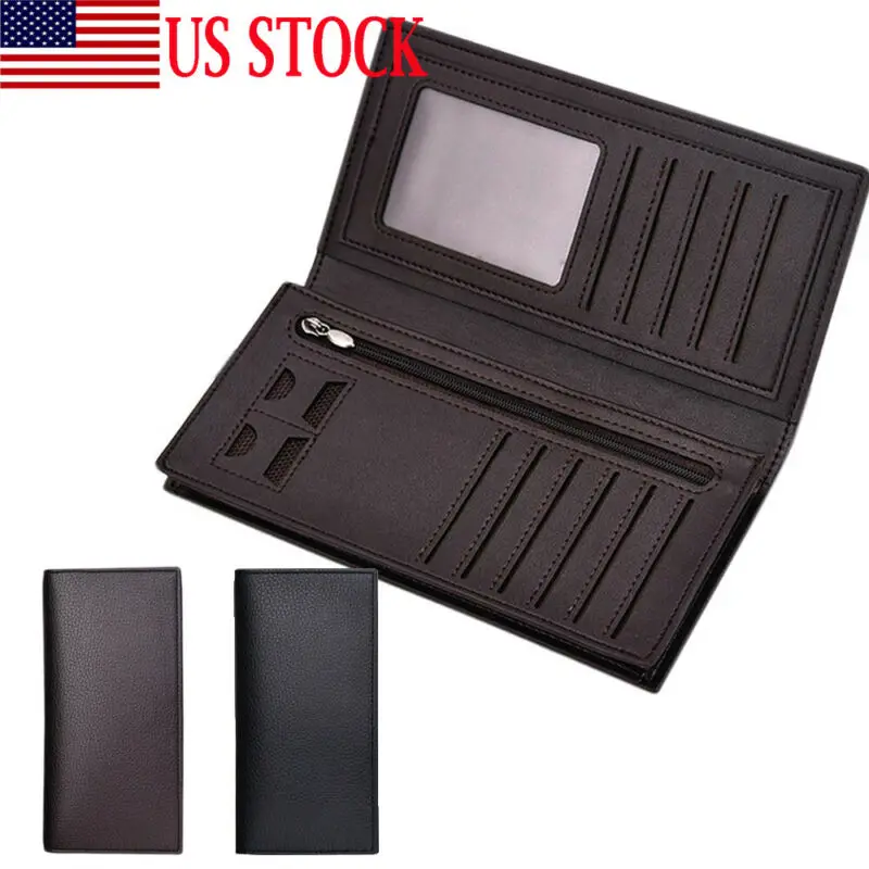 New Men's Leather Long Wallet Organizer Pockets ID Card Holder Coin Clutch Checkbook Bifold Purse Black Brown
New Men's Leather Long Wallet Organizer Pockets ID Card Holder Coin Clutch Checkbook Bifold Purse Black Brown