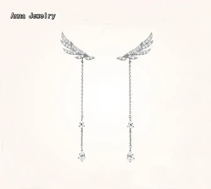 New Elegant Angel Wing Dangle Earring,925 Sterling Silver Long Tassel Chain with Clear Zircons,Pretty 925 Drop Earring For Women
New Elegant Angel Wing Dangle Earring,925 Sterling Silver Long Tassel Chain with Clear Zircons,Pretty 925 Drop Earring For Women