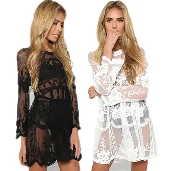 2019 HOT SALE see through lace summer long sleeve Fashion Women Bathing Suit Lace Crochet Bikini Swimwear Cover Up Beach Dress
2019 HOT SALE see through lace summer long sleeve Fashion Women Bathing Suit Lace Crochet Bikini Swimwear Cover Up Beach Dress