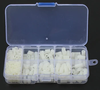 300pcs M3 Nylon White Hex Screw Nut Spacer Stand-off Varied Length Assortment Kit Box
300pcs M3 Nylon White Hex Screw Nut Spacer Stand-off Varied Length Assortment Kit Box