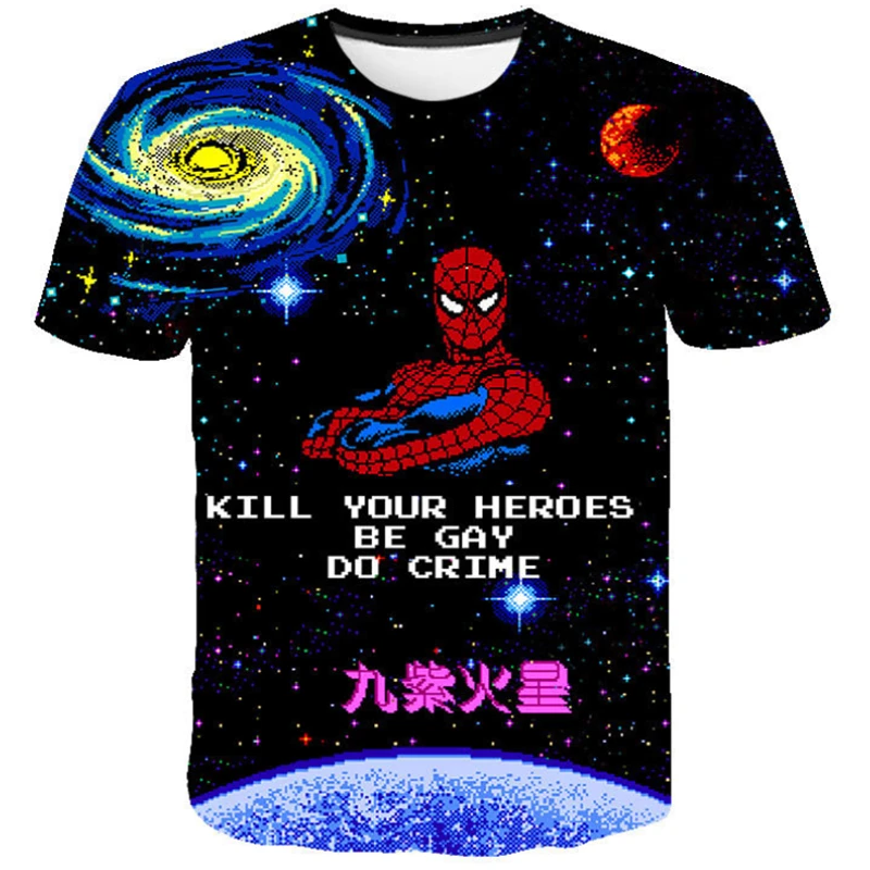2019 new 3D short-sleeved men's T-shirt universe galaxy print T-shirt Spider-man T-shirt men's hip-hop casual short sleeve
2019 new 3D short-sleeved men's T-shirt universe galaxy print T-shirt Spider-man T-shirt men's hip-hop casual short sleeve