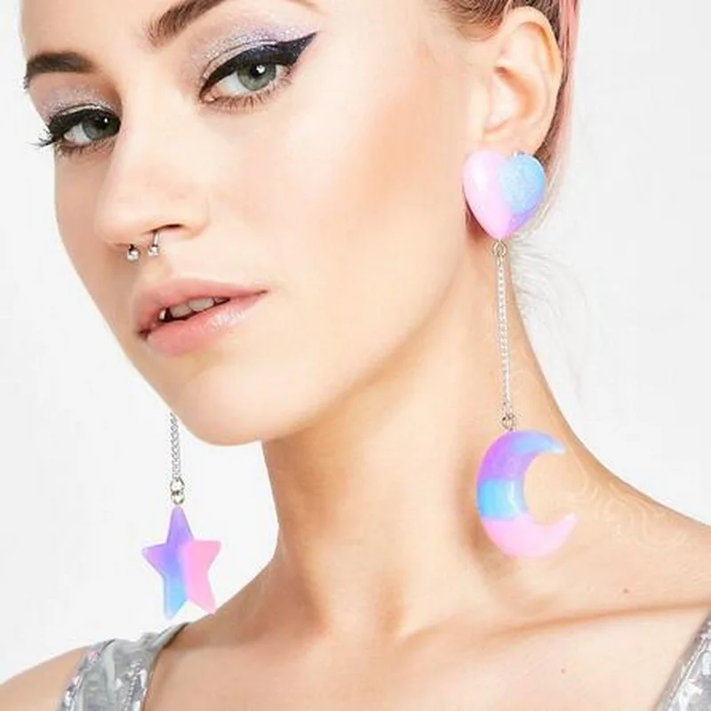 2019 New Cool Cute Acrylic Flame Earrings Long Love Big Double Heart Moon Star Earrings Women Pendientes Boucle D'oreille Femme
2019 New Cool Cute Acrylic Flame Earrings Long Love Big Double Heart Moon Star Earrings Women Pendientes Boucle D'oreille Femme