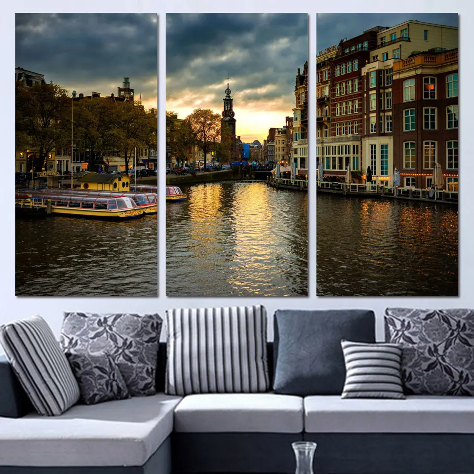 3 Panels Canvas Art Amsterdam House Canal Home Decor Wall Art Painting Canvas Prints Pictures for Living Room Poster Unframed
3 Panels Canvas Art Amsterdam House Canal Home Decor Wall Art Painting Canvas Prints Pictures for Living Room Poster Unframed