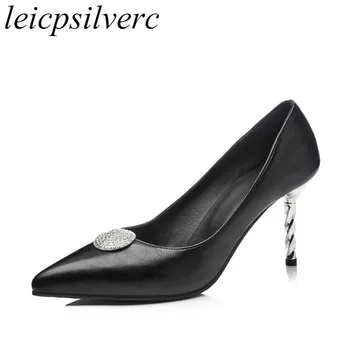 Women Pumps High Heel Shoes Pointed Toe Crystal 2019 Sexy New Fashion Slip on Spring Autumn Casual Black Red Beige Big Size34-48
Women Pumps High Heel Shoes Pointed Toe Crystal 2019 Sexy New Fashion Slip on Spring Autumn Casual Black Red Beige Big Size34-48