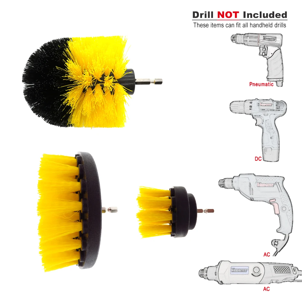 3Pcs Power Scrubber Cleaning Kit Drill Brush for Car Kitchen Bathroom Surfaces Tub, Shower, Tile and Grout All Purpose
3Pcs Power Scrubber Cleaning Kit Drill Brush for Car Kitchen Bathroom Surfaces Tub, Shower, Tile and Grout All Purpose