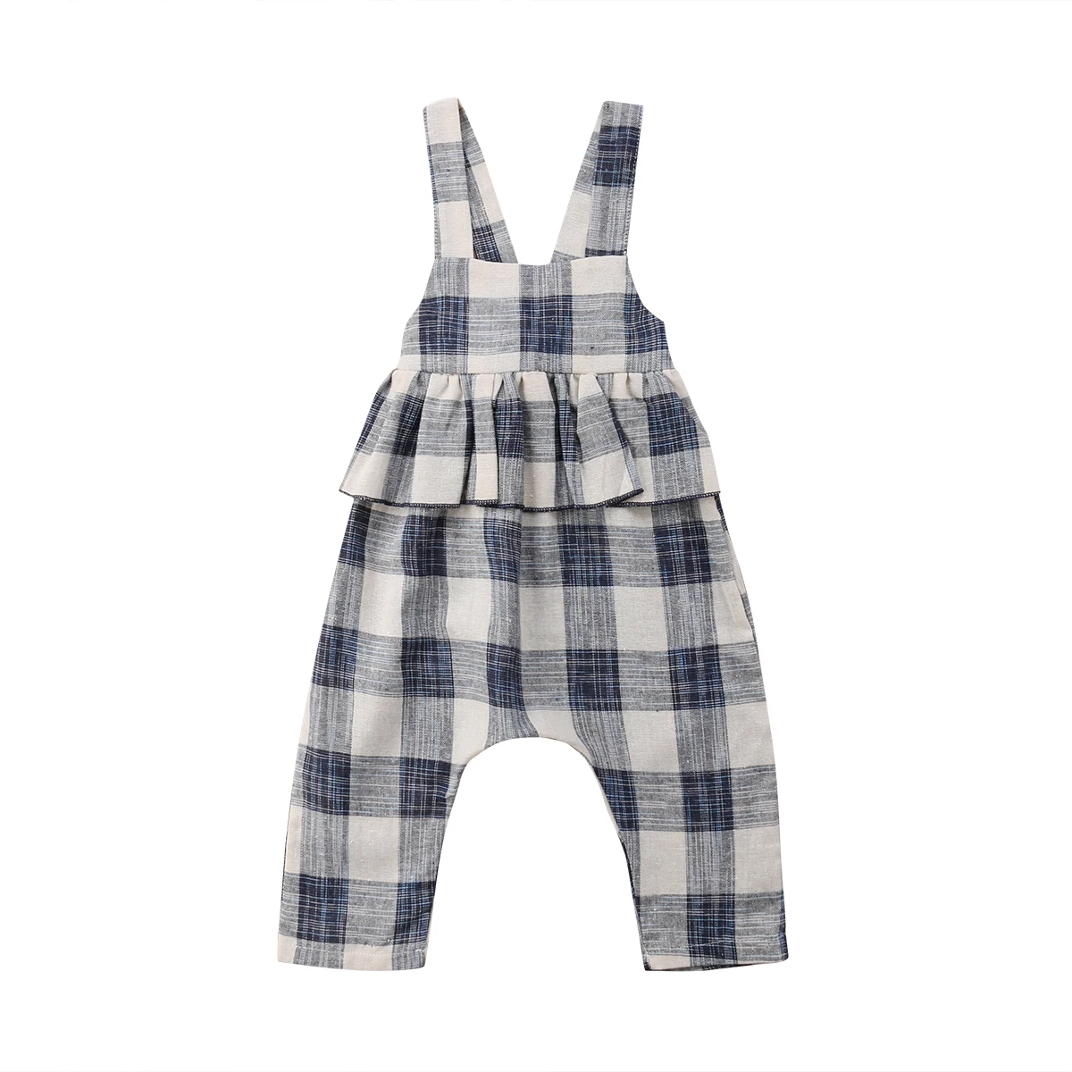 New 2018 Princess Kids Girls Straps Plaid Rompers Sleeveless Backless Jumpsuits Trousers Overall Outfits Clothes
New 2018 Princess Kids Girls Straps Plaid Rompers Sleeveless Backless Jumpsuits Trousers Overall Outfits Clothes