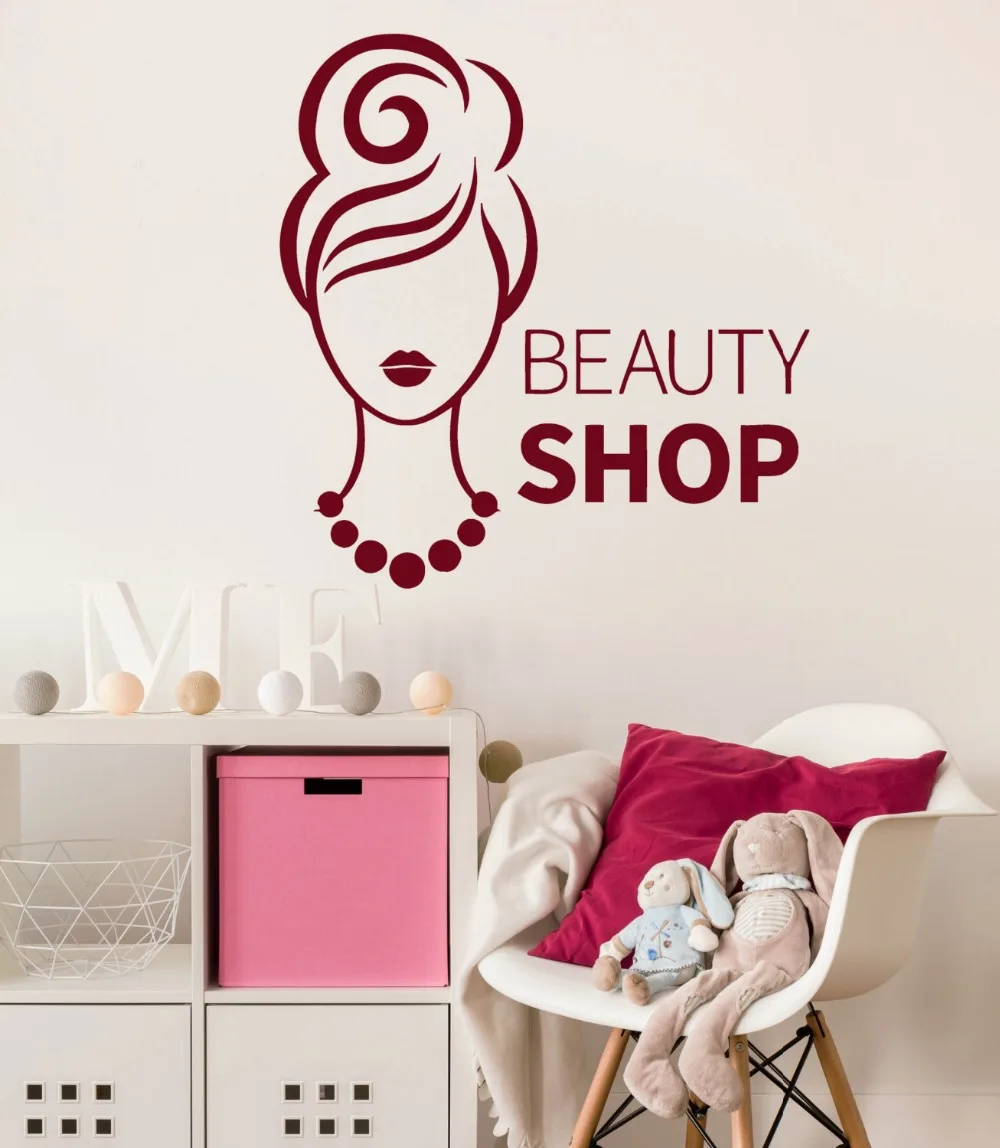 Fashion Woman Wall Decal Beauty Shop Interior Vinyl Wall Stickers Removable Art Mural DIY Decor Modern Design Girl Decals SYY924
Fashion Woman Wall Decal Beauty Shop Interior Vinyl Wall Stickers Removable Art Mural DIY Decor Modern Design Girl Decals SYY924